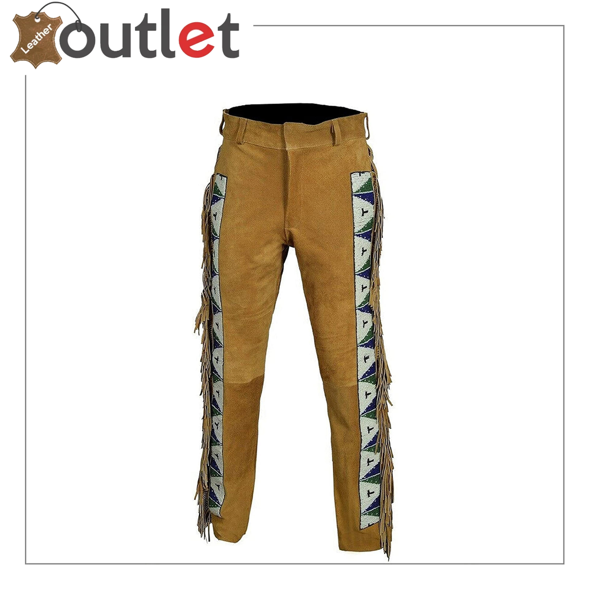 Men's Genuine Cowhide Leather Cargo Pants | Multi-Pocket