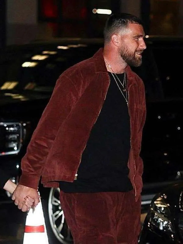 Travis Kelce NYC 2025 Corduroy Jacket