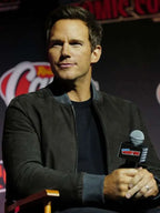 Chris Pratt New York Comic Con 2025 Suede Bomber Jacket