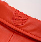 Avirex Icon Orange Leather Bomber Jacket