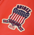 Avirex Icon Orange Leather Bomber Jacket