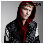 New Handmade Men's Black and white Fashion Studded Punk Style Stylish Jacket