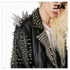 New Handmade Women's Black Fashion Studded Punk Style Leather Stylish Jacket
