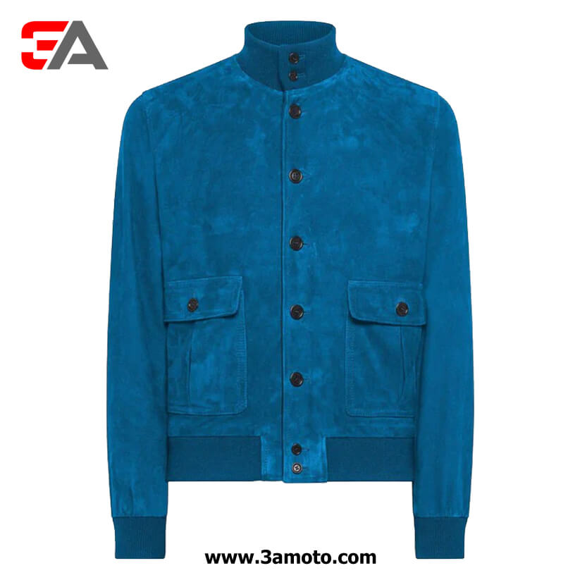 New Men A1 Unlined Bomber Jacket in Suede