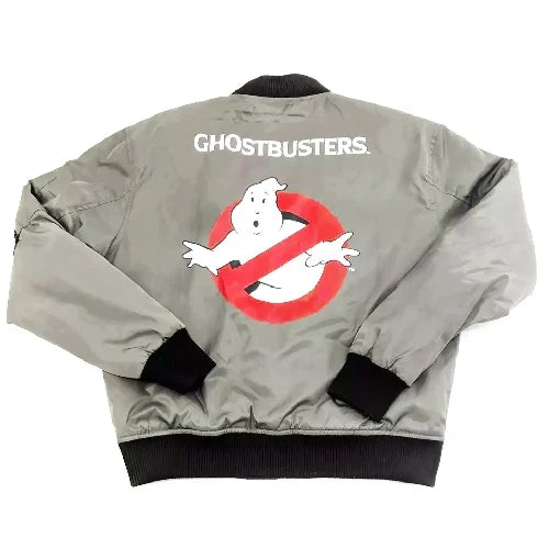 Ghostbusters Gray Bomber Jacket