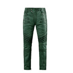 Men's Handmade Green Leather Pants – Premium Craftsmanship