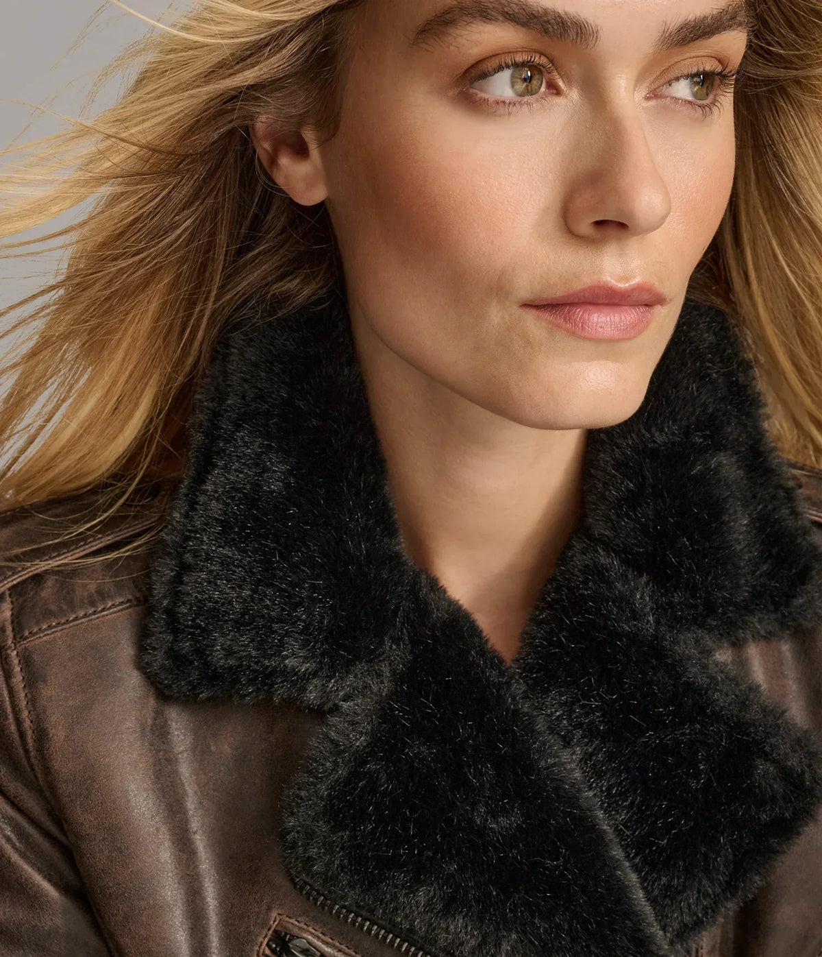 Womens Oaklynn Brown Leather Jacket