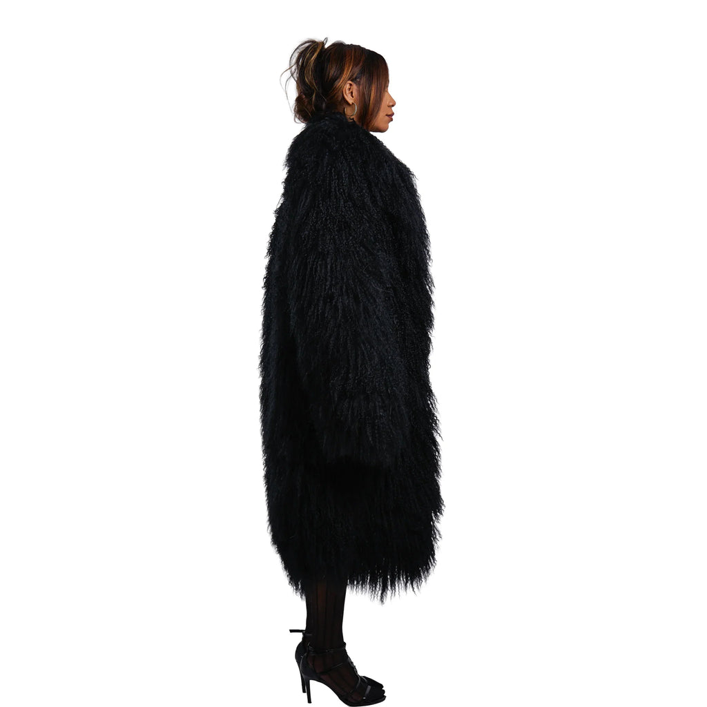 3/4 Mongolian Lamb Fur Coat