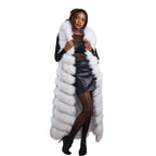 Full Length Fox Fur Chevron-Cut Vest