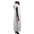 Full Length Fox Fur Chevron-Cut Vest