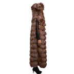 Full Length Fox Fur Chevron-Cut Vest