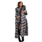 Full Length Fox Fur Chevron-Cut Vest