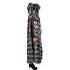 Full Length Fox Fur Chevron-Cut Vest