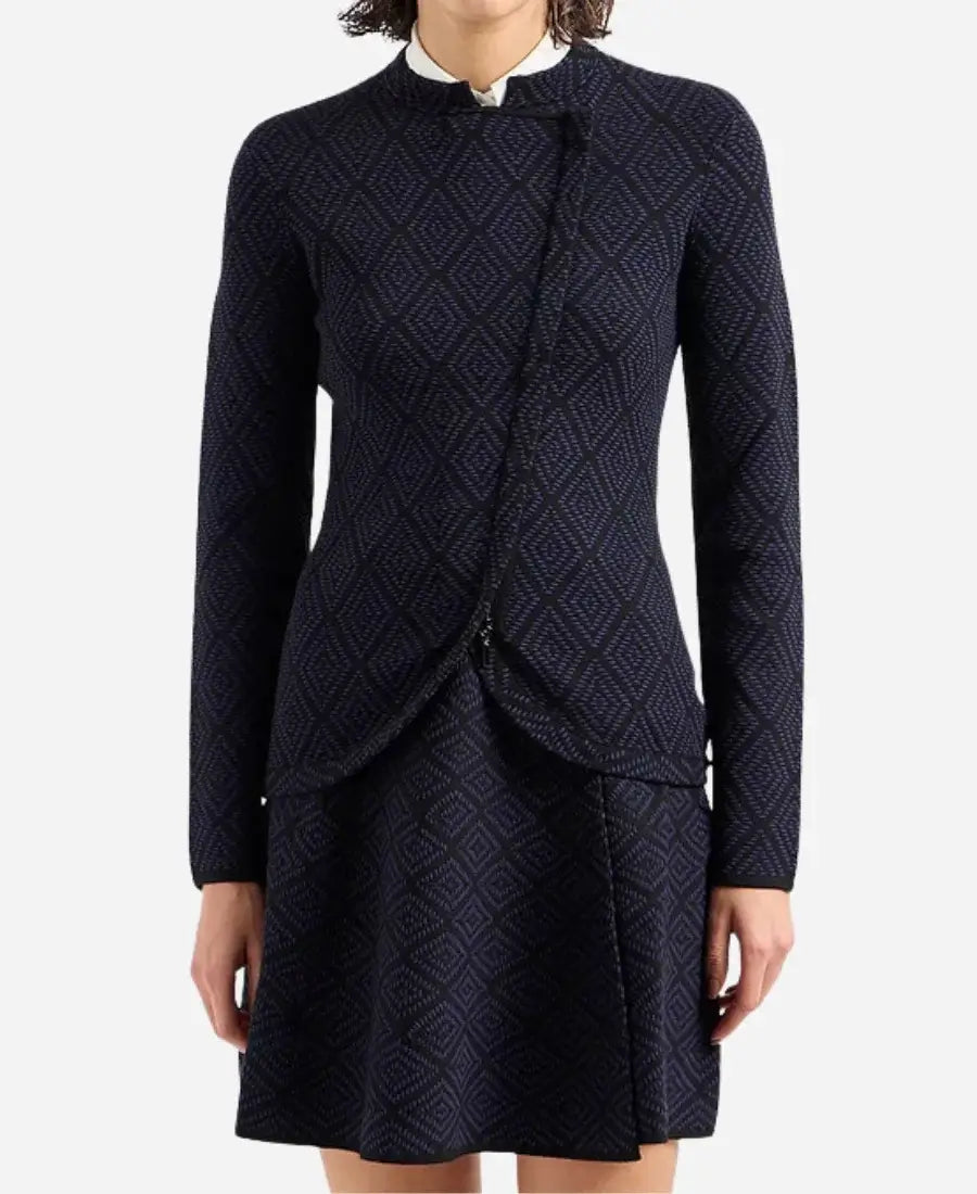 Skye P. Marshall Matlock 2024 Blue Diamond Print Jacket
