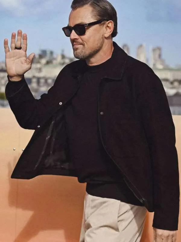 Leonardo DiCaprio One Battle After Another Suede Jacket