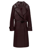 Only Murders in the Building Selena Gomez Brown Leather Coat