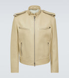 Genuine Sheepskin Cream Leather Jacket