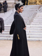 PFW 2026 Teyana Taylor Black Coat