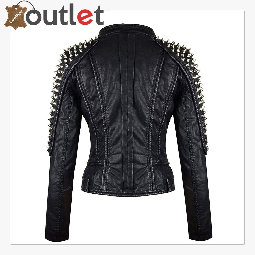 PU Short Jacket Coat Moto Biker Jacket