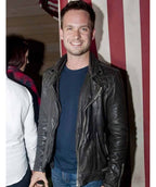 Patrick J. Adams Black Leather Jacket