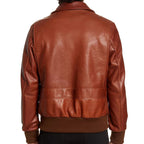 Pebble Texture Leather Bomber Jacket for Men - Stylish & Durable Outerwear