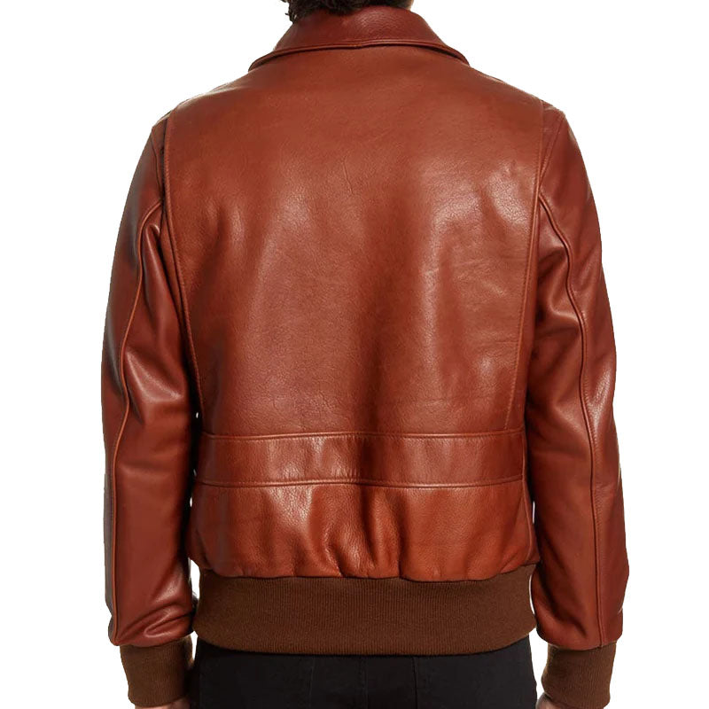 Pebble Texture Leather Bomber Jacket for Men - Stylish & Durable Outerwear
