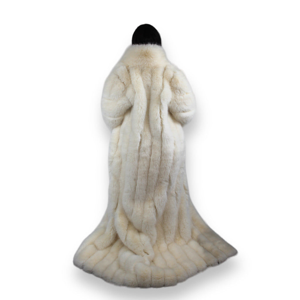 Faux Full Length Dragging Coat