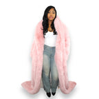 Faux Full Length Dragging Coat