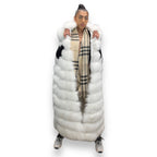 Full Length Fox Vest with Hood