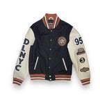DLNYC Badge Varsity Jacket Blinged Out