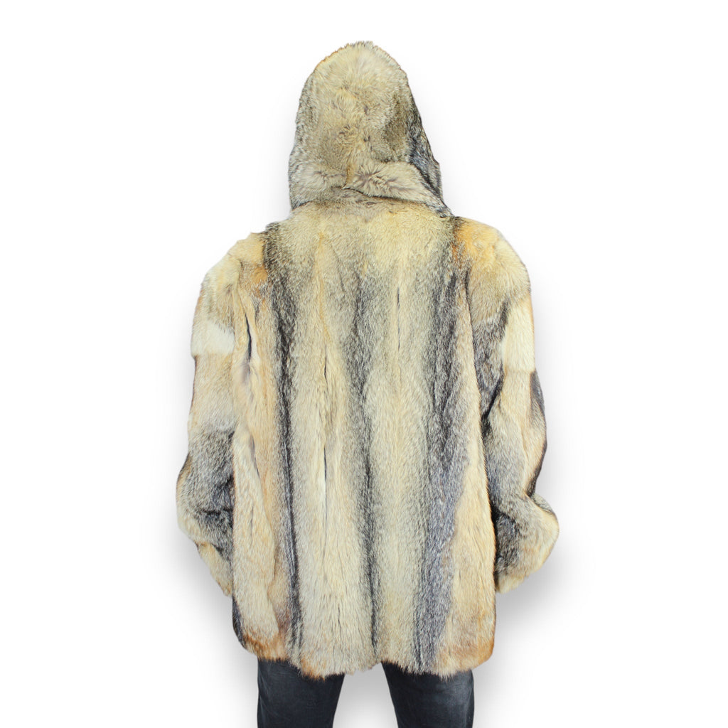 Golden Island Fox Face Vest with Hood