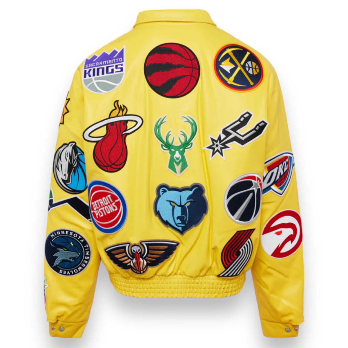 Jeff Hamilton NBA Collage Vegan Leather Jacket