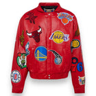 Jeff Hamilton NBA Collage Vegan Leather Jacket