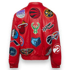 Jeff Hamilton NBA Collage Vegan Leather Jacket