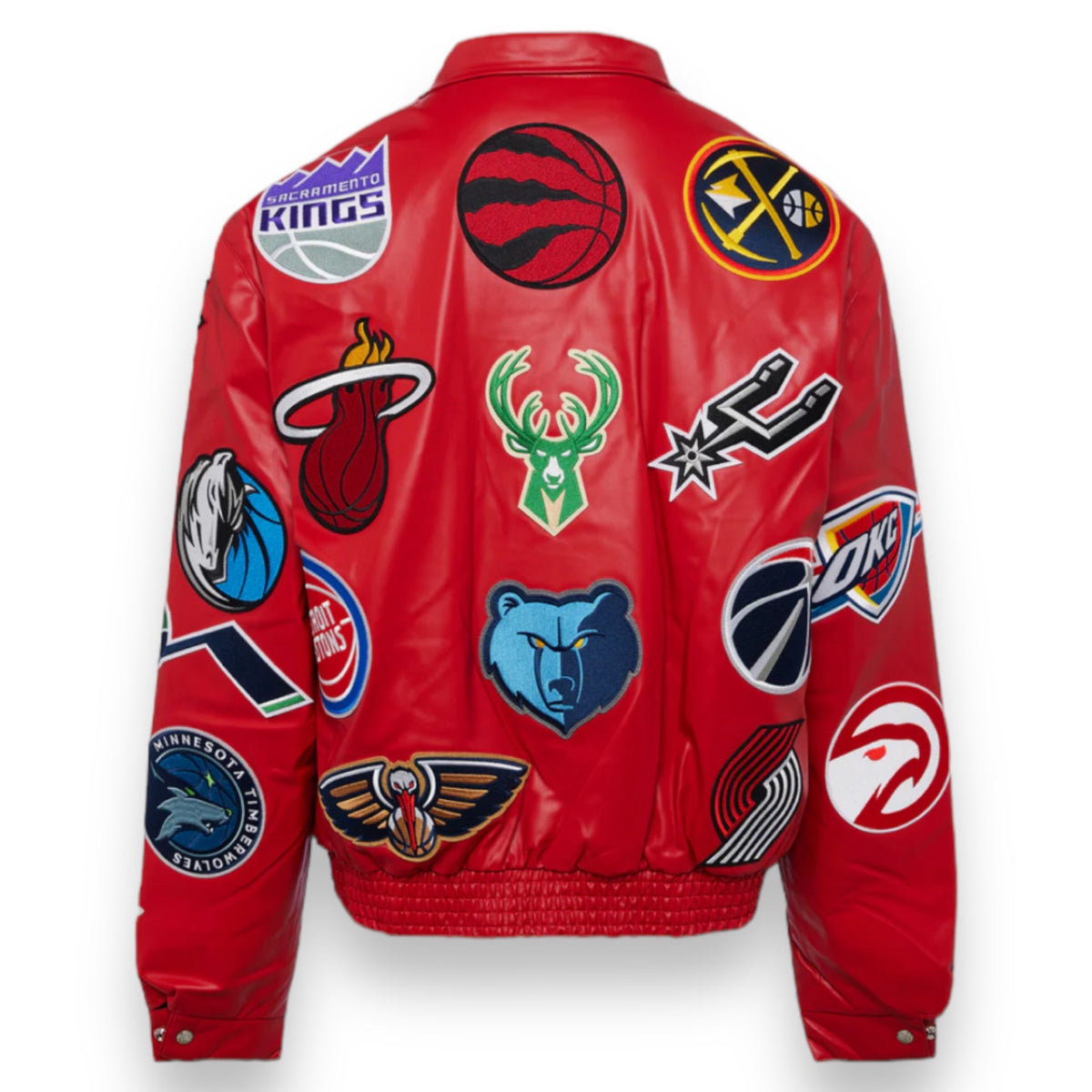 Jeff Hamilton NBA Collage Vegan Leather Jacket