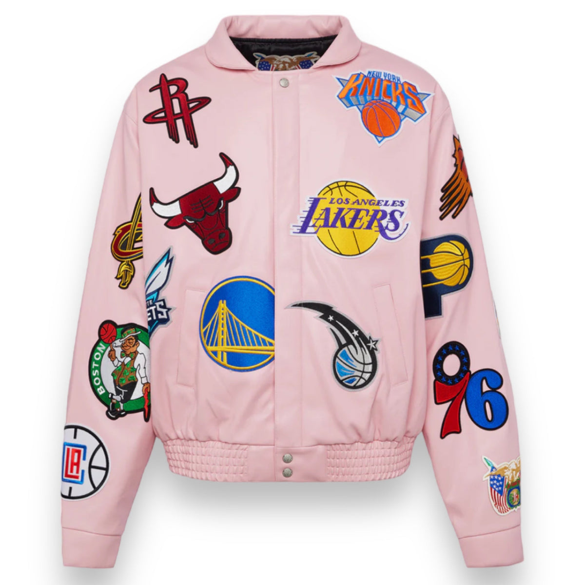 Jeff Hamilton NBA Collage Vegan Leather Jacket
