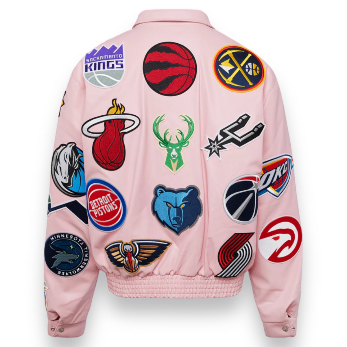 Jeff Hamilton NBA Collage Vegan Leather Jacket