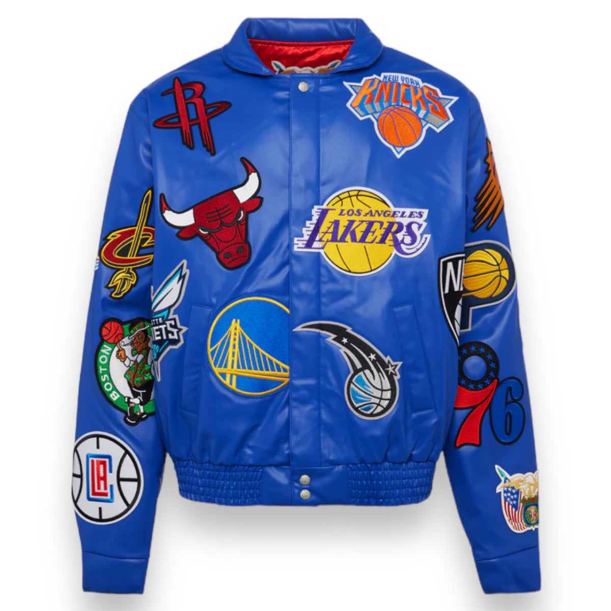 Jeff Hamilton NBA Collage Vegan Leather Jacket