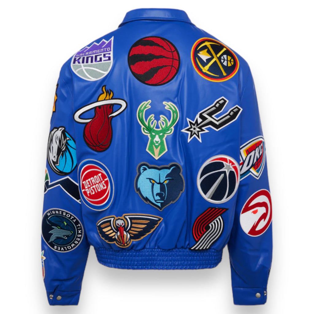 Jeff Hamilton NBA Collage Vegan Leather Jacket