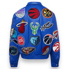 Jeff Hamilton NBA Collage Vegan Leather Jacket
