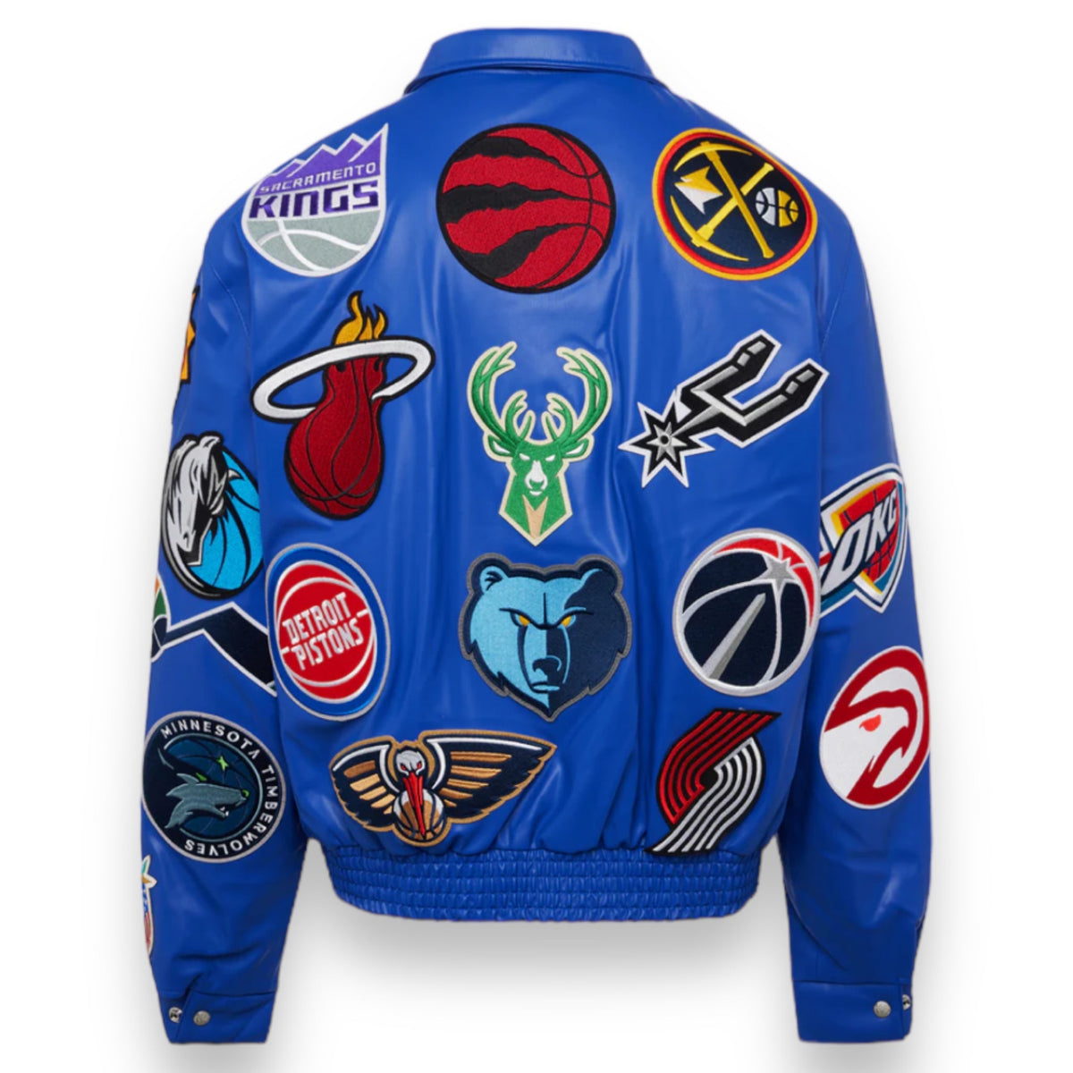 Jeff Hamilton NBA Collage Vegan Leather Jacket