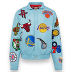 Jeff Hamilton NBA Collage Vegan Leather Jacket
