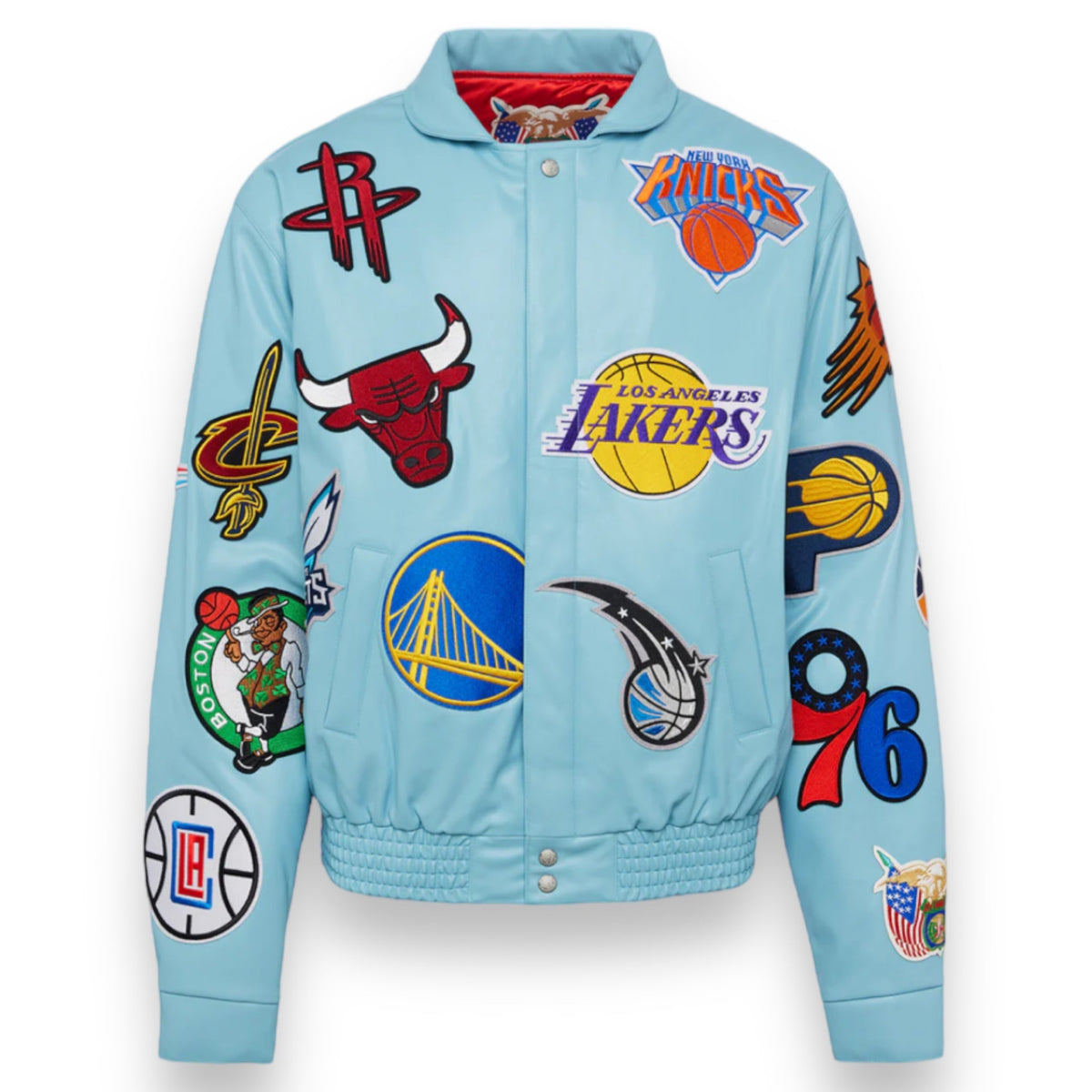 Jeff Hamilton NBA Collage Vegan Leather Jacket