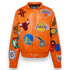 Jeff Hamilton NBA Collage Vegan Leather Jacket