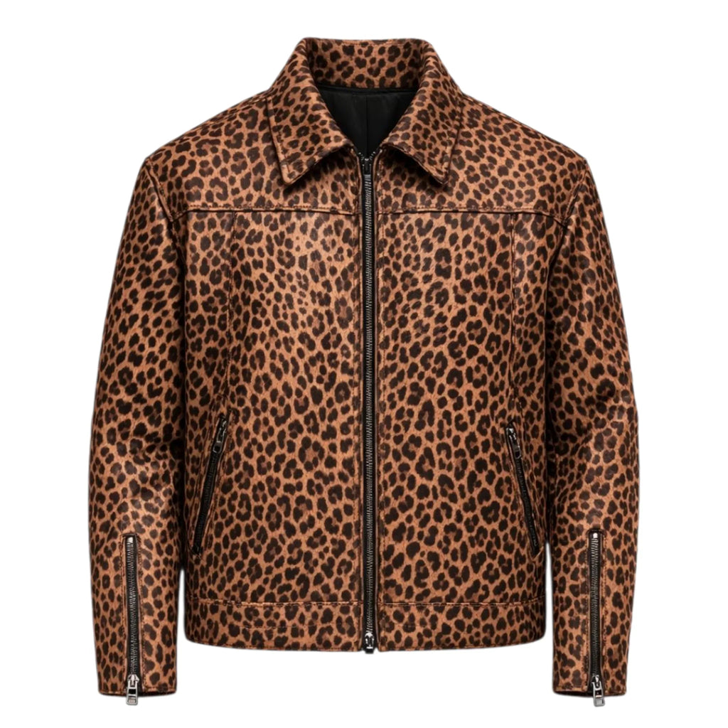 Pony Print Leather Jacket