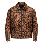 Pony Print Leather Jacket