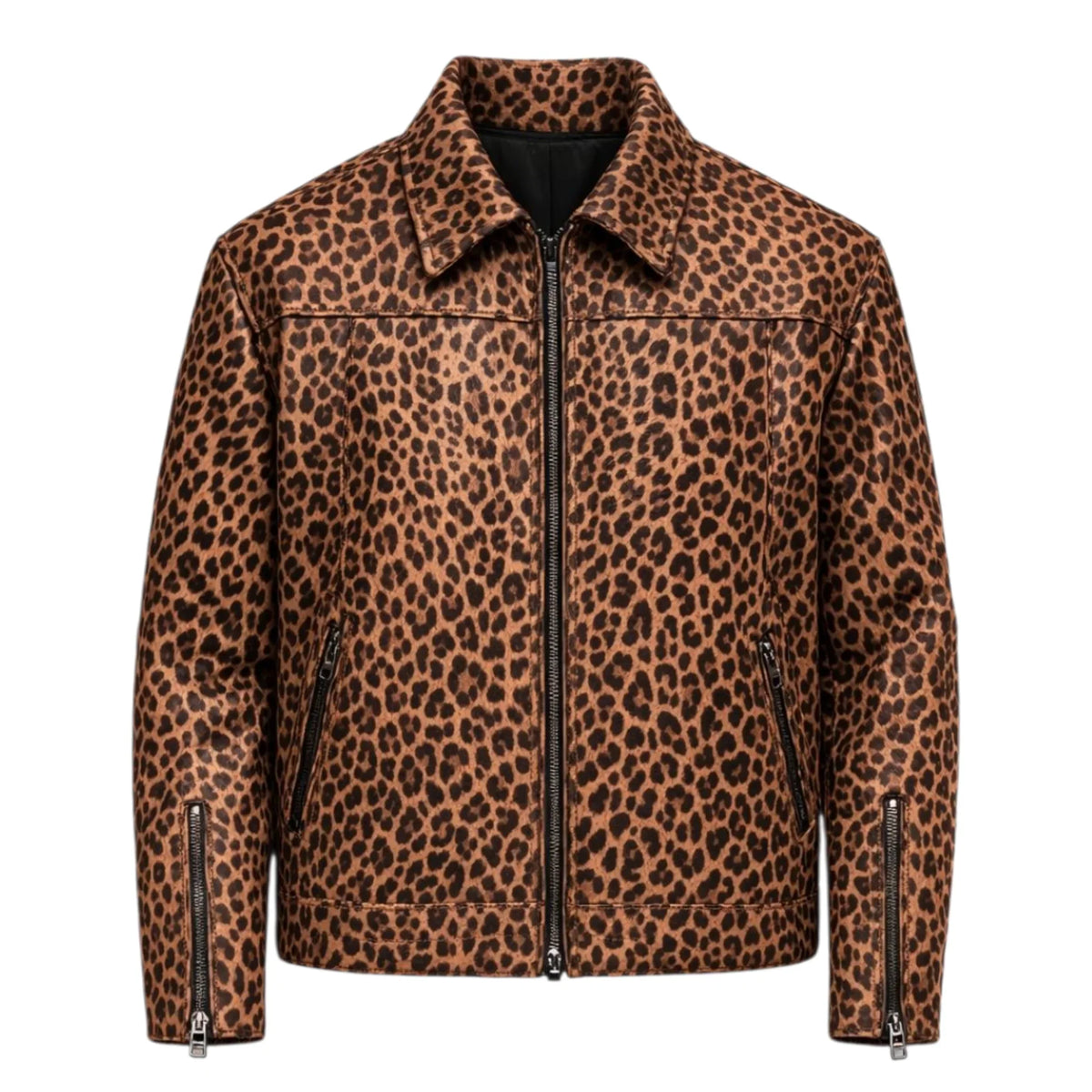 Pony Print Leather Jacket