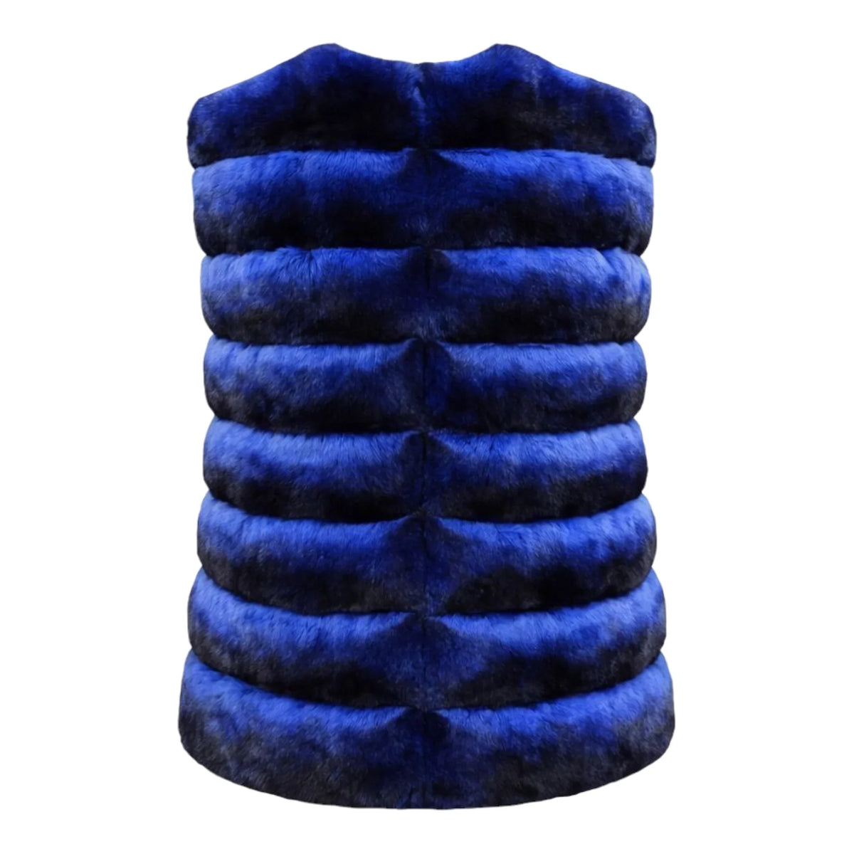 Collarless Waist Length Chinchilla Vest