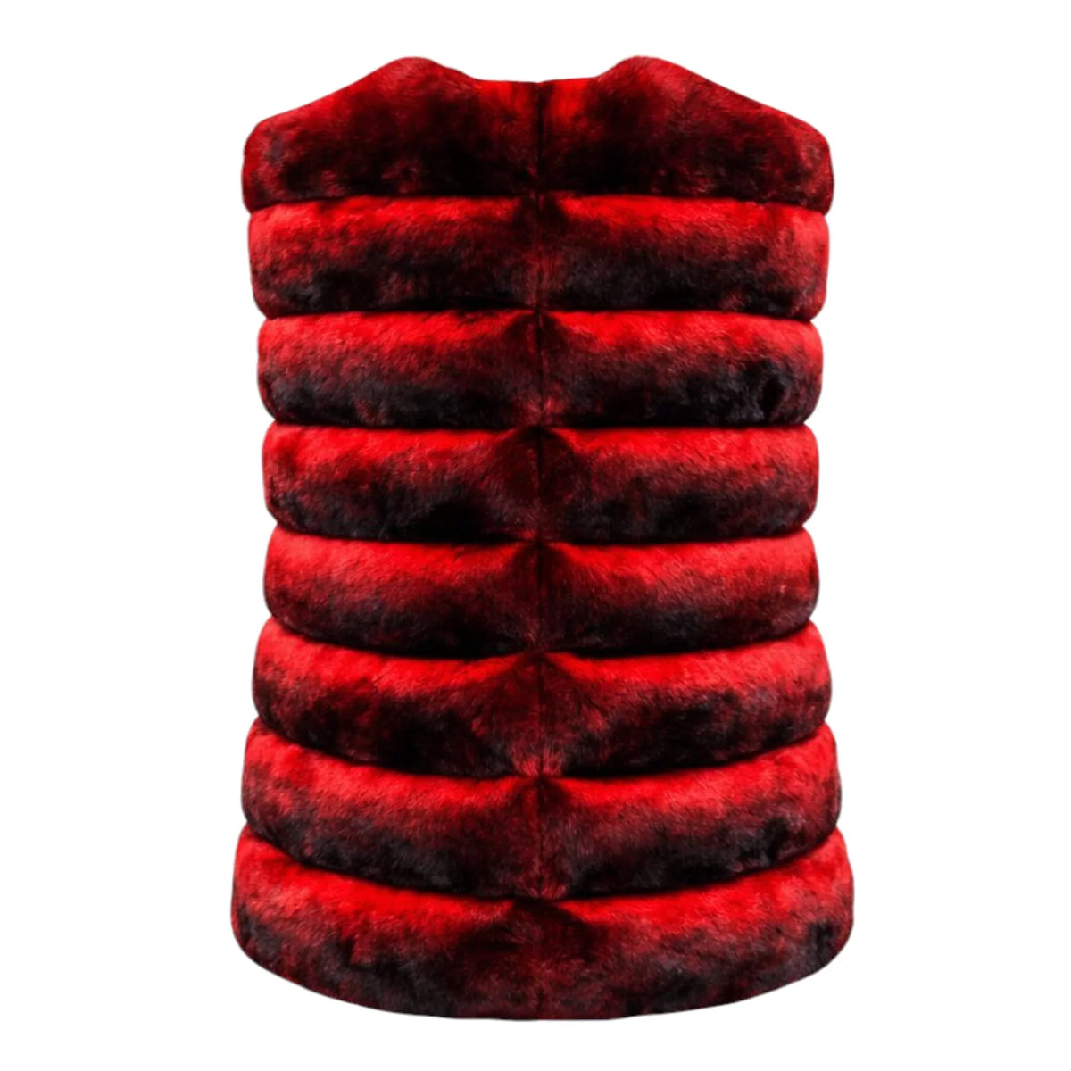 Collarless Waist Length Chinchilla Vest