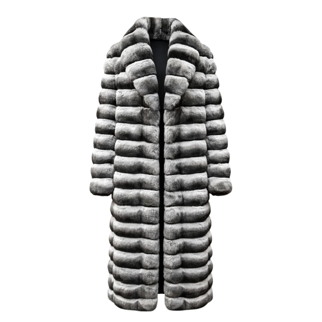 Full Length Chinchilla Coat with Collar